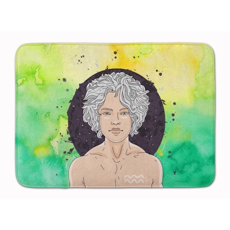 Carolines Treasures Aquarius Zodiac Sign Machine Washable Memory Foam Mat BB7315RUG